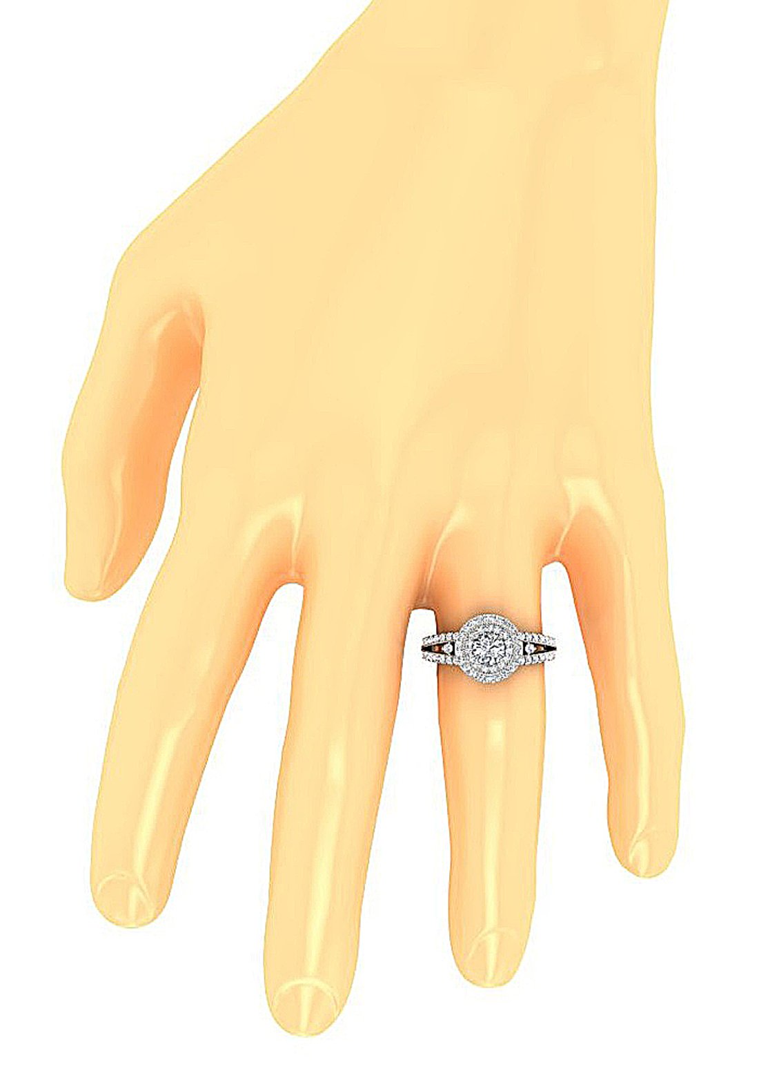 11.05 MM SI1 G 1.20 Ct Accent Solitaire Engagement Ring Natural Diamond 14k White Yellow Rose Gold Prong Set