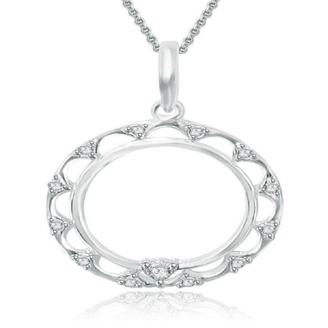 Circle Of Love Anniversary Pendants Round Diamond I1/SI1 G 0.25 Ct 14k/18k Solid Gold Pave Set