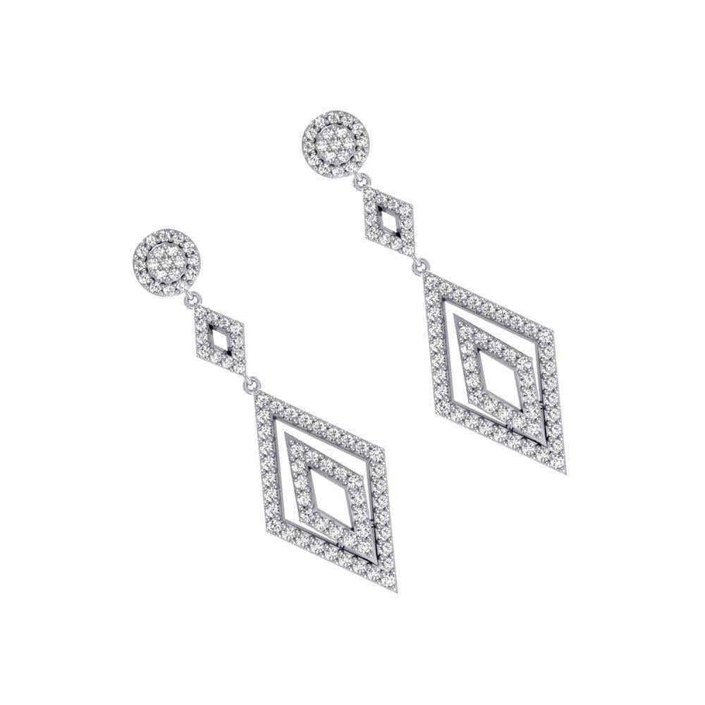 VVS1/VS1/SI1/I1 1.50 Ct Chandelier Engagement Earrings Natural Diamond 18k/14k White Yellow Rose Gold