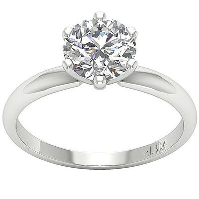 I1 G 1.90 Ct Designer Solitaire Wedding Ring Genuine Diamond 14K Rose Gold Prong Set