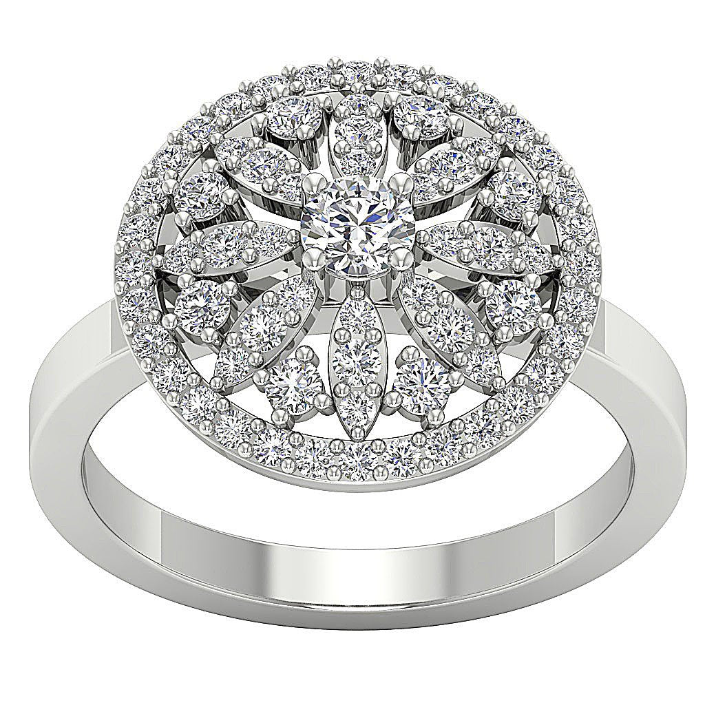 Prong Set 14k Yellow Gold Natural Diamond I1 G 1.15 Carat Right Hand Engagement Ring