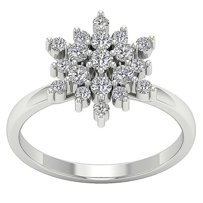 Genuine Diamond Designer Right Hand Wedding Ring SI1 G 0.85 Ct Prong Set 14k Solid Gold