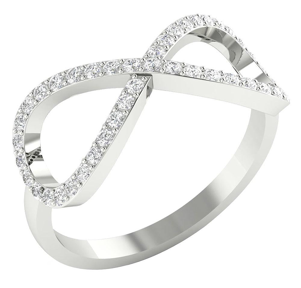 14k White Gold Vintage Anniversary Ring SI1 G 0.50 Carat Natural Round Diamond Prong Set 9.10MM