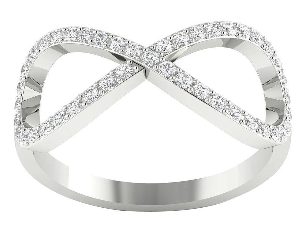 14k White Gold Vintage Anniversary Ring SI1 G 0.50 Carat Natural Round Diamond Prong Set 9.10MM