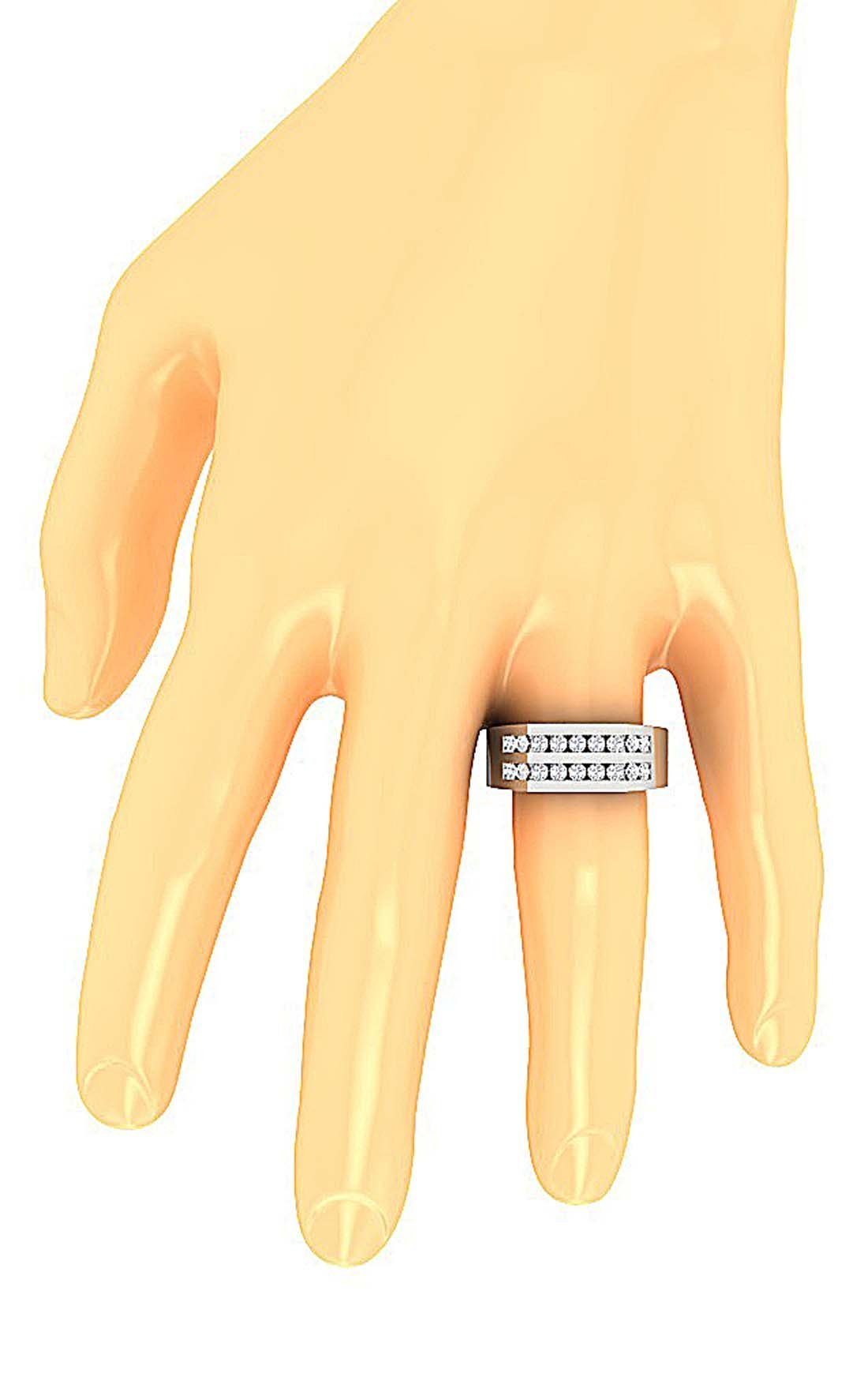 14k Solid Gold Natural Diamonds SI1/I1 G 1.00 Ct Mens Wedding Ring Channel Set Width 7.85MM