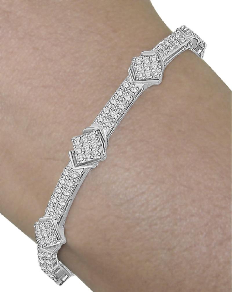 Designer Bracelet VVS1/VS1/SI1/I1 2.90 Ct Natural Diamonds 14k/18k Solid Gold
