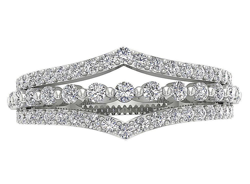 Split Shank Designer Anniversary Ring SI1 G 0.80 Ct Natural Diamond 14K Solid Gold