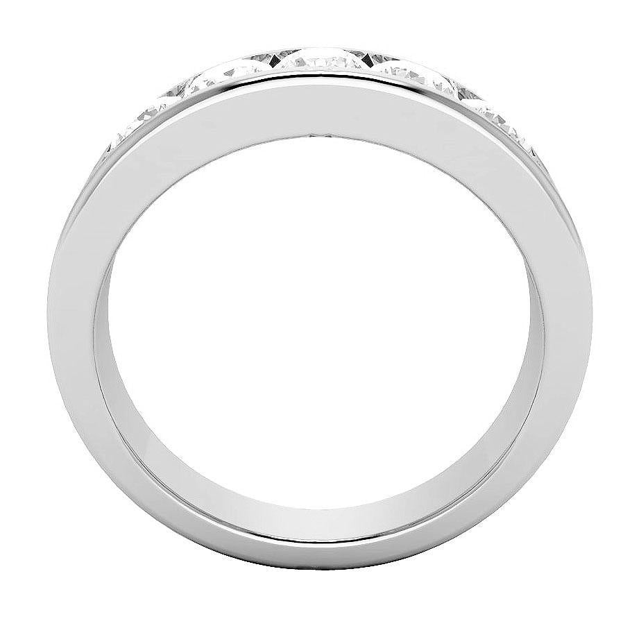 5.00 MM Five Stone Wedding Ring I1 G 1.00 Ct Genuine Diamond 14k Yellow Gold Channel Set