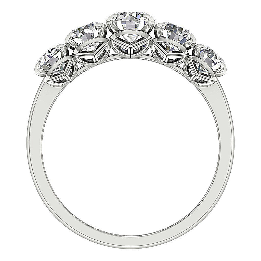 1 3/4ct Three Stone Trellis Diamond Engagement Anniverary Ring 14K Yellow  Gold