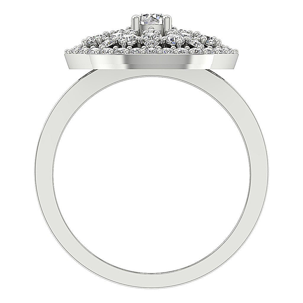 Prong Set 14k Yellow Gold Natural Diamond I1 G 1.15 Carat Right Hand Engagement Ring