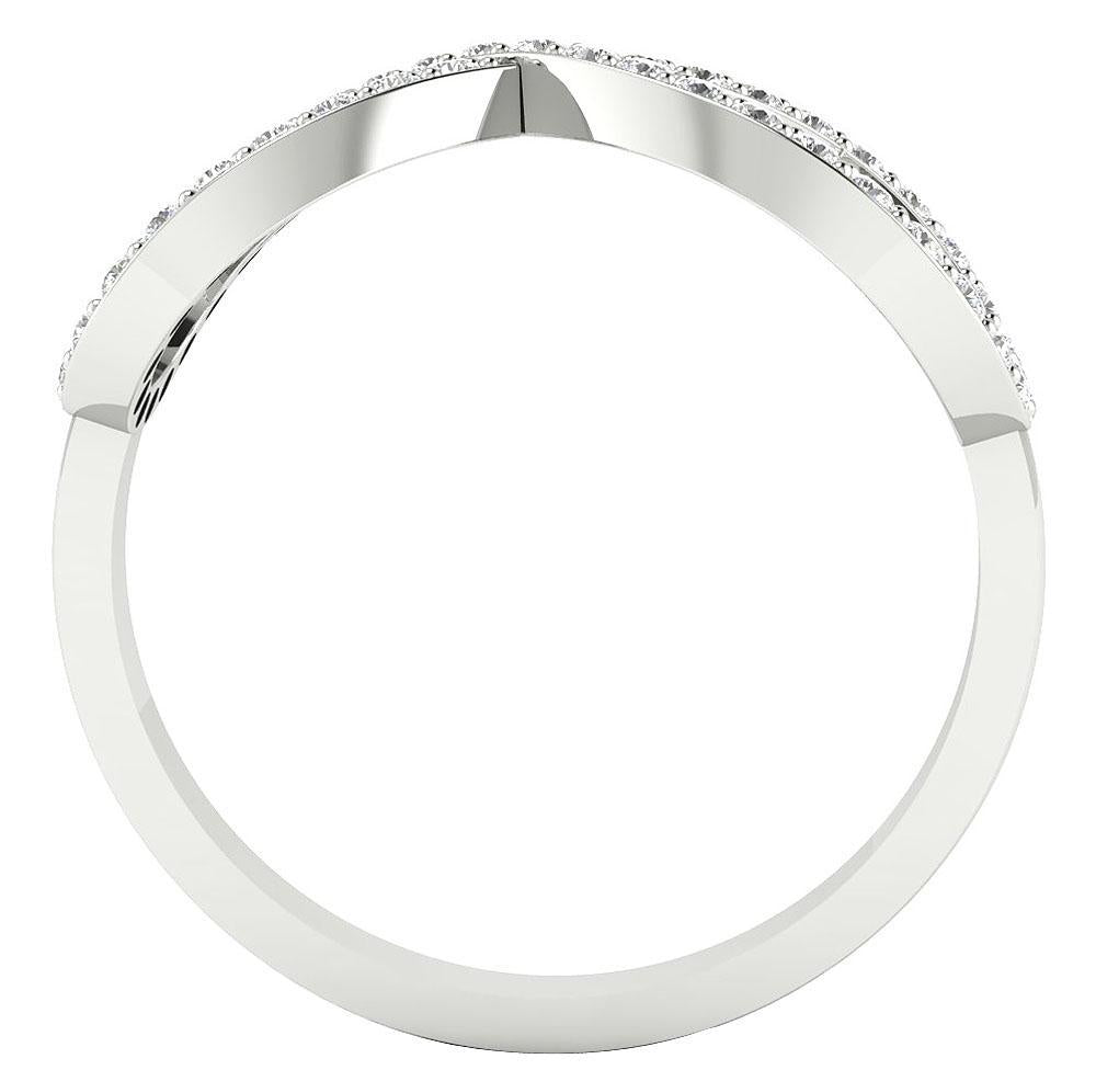 14k White Gold Vintage Anniversary Ring SI1 G 0.50 Carat Natural Round Diamond Prong Set 9.10MM