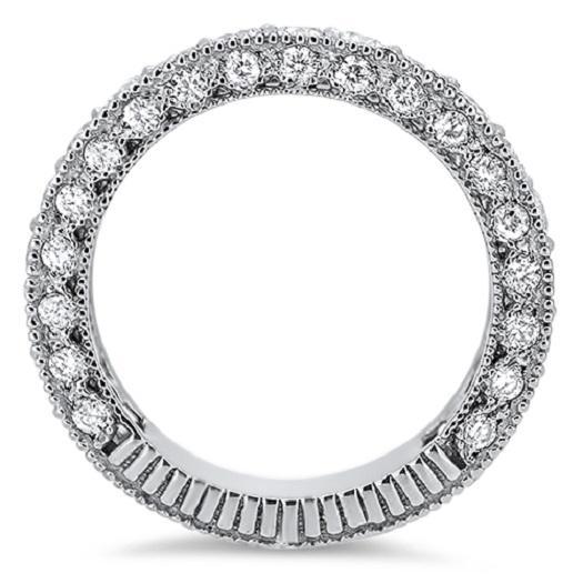Designer Eternity Engagement Ring Prong Set SI1 G 2.50ct Natural Diamond 14k Rose Gold