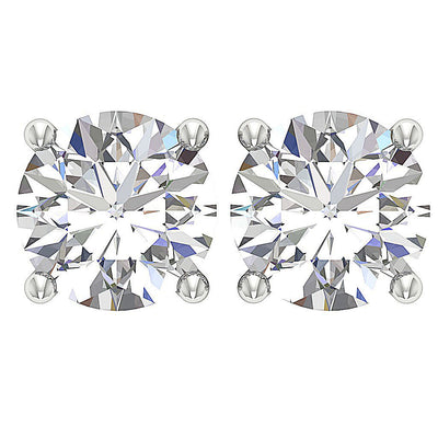 SI1 G 1.50 Ct Solitaire Studs Earrings 14k / 18k Solid Gold Natural Diamond