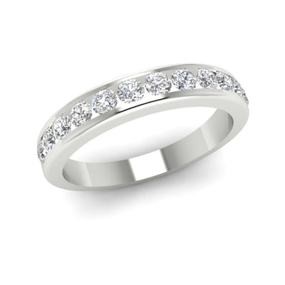 Natural Diamond Designer Fashion Engagement Ring I1 G 0.40 Ct 14K Rose Gold Channel Set