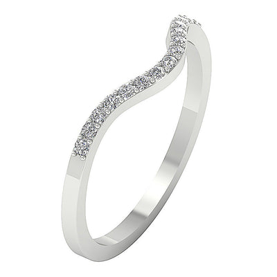 Natural Round Diamond Prong Set 14k Solid Gold Wedding Ring I1 G 0.20 Carat 1.35MM