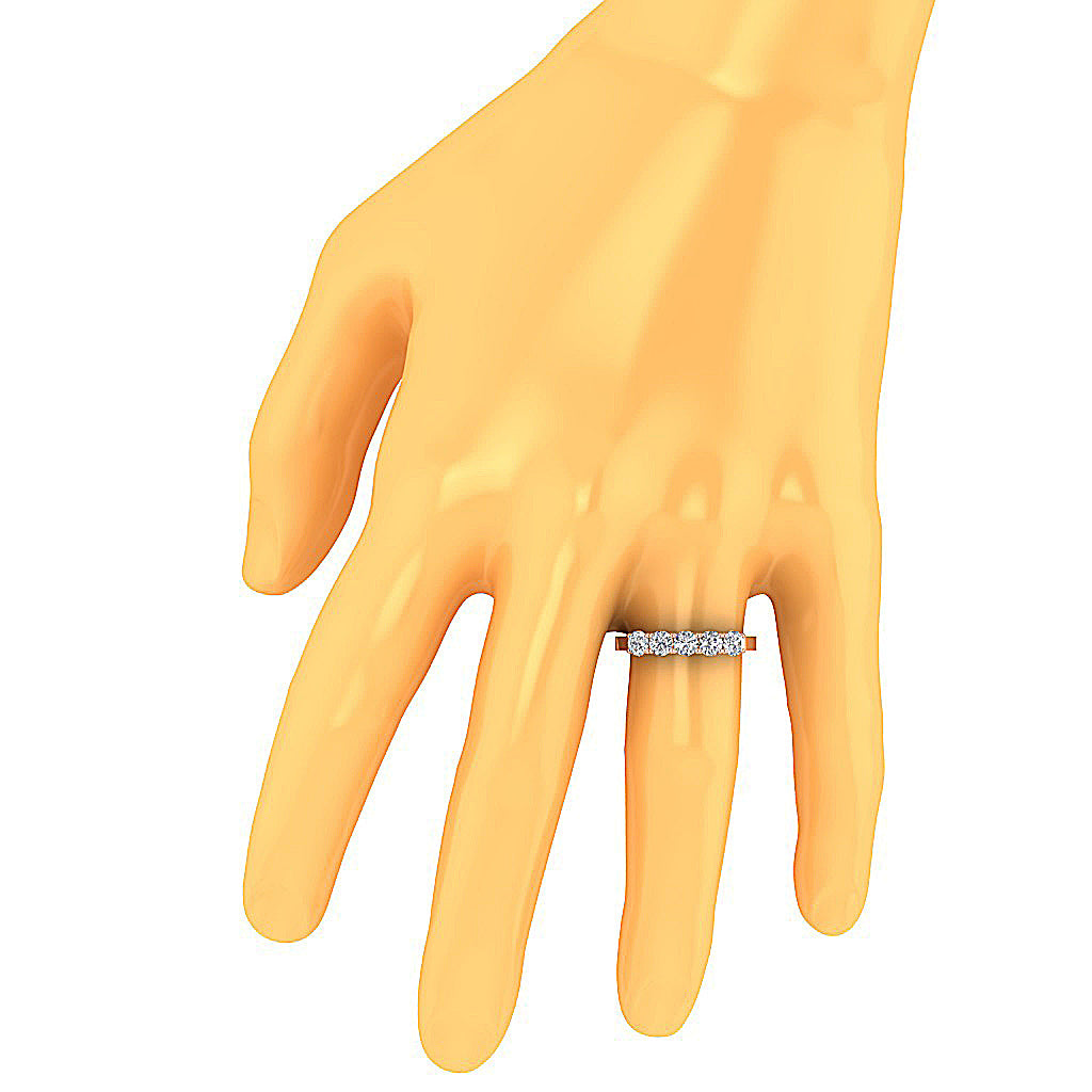 The Alessandro Designer Five Stone Diamond Engagemet Wedding Gold Ring
