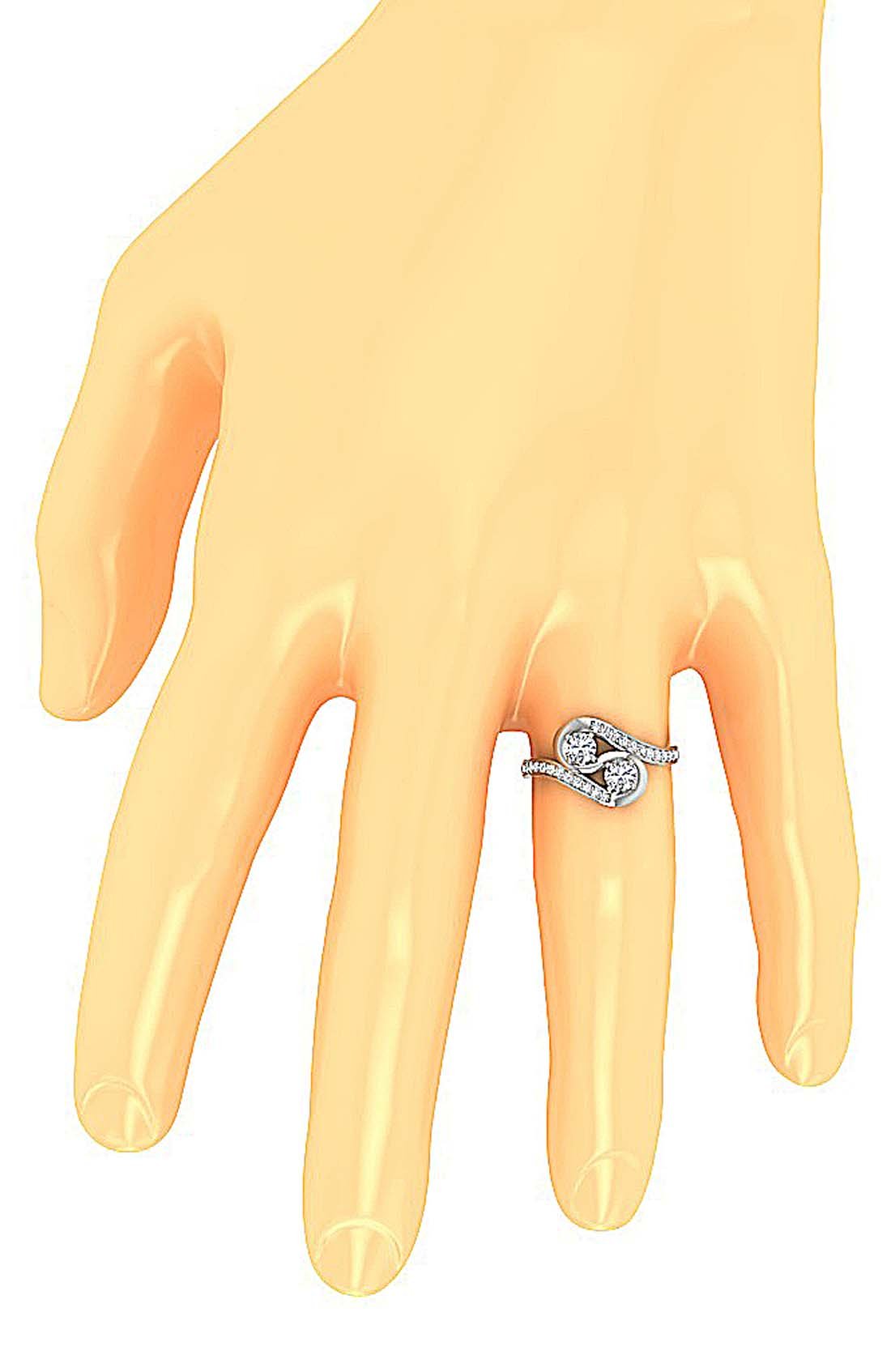 Designer Solitaire Halo Engagement Ring 14K Gold Natural Round Diamond SI1 G 1.00 Ct 12.40MM