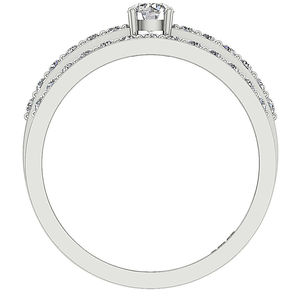 FrontView14kSolidGoldBridalRingSet