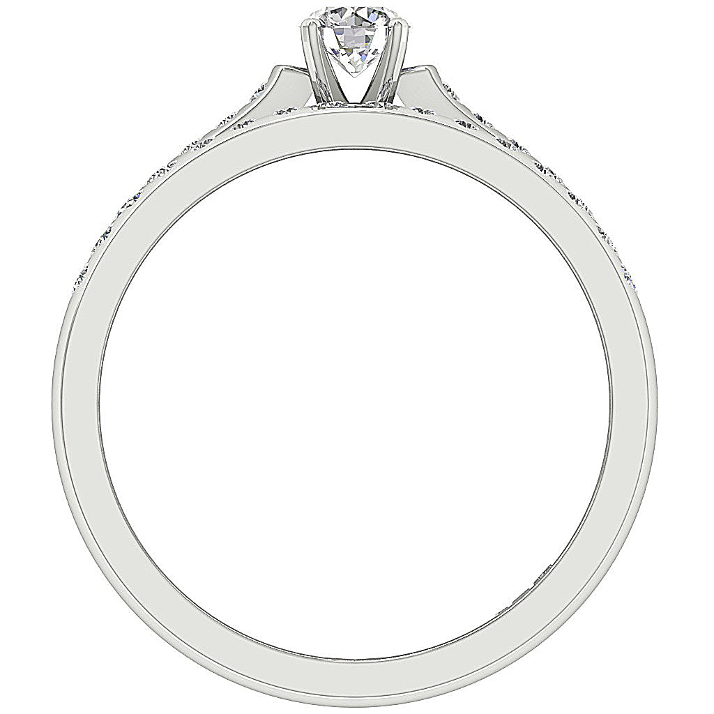 FrontViewBridalEngagementRing14kSolidGold