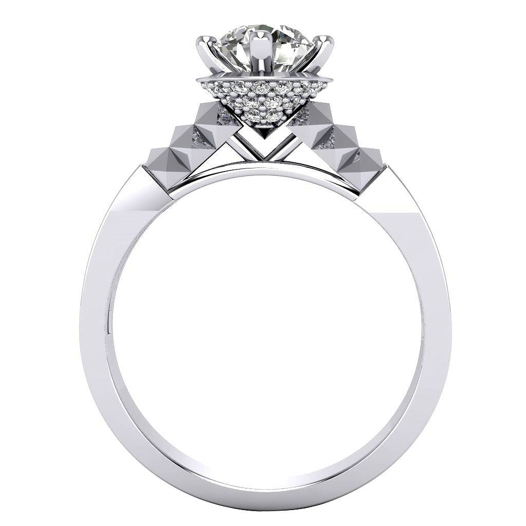 14k Rose Gold Vintage Engagement Ring Natural Diamond SI1 G 0.85 Ct Prong Set 7.45 MM