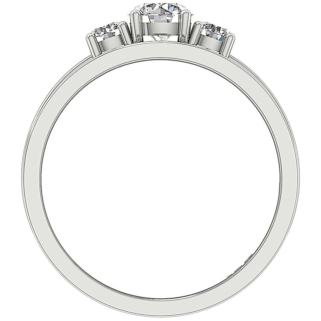 FrontViewGenuineDiamondBridalRingSet14kGold