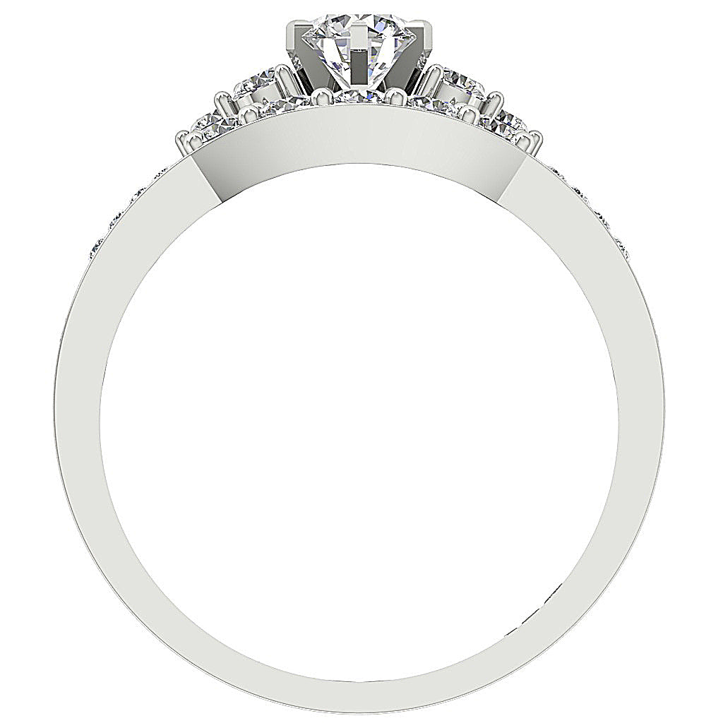 FrontViewGenuineDiamondBridalRingChannelSet