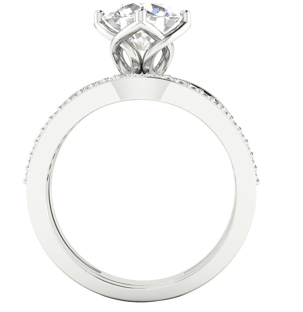 Matching Engagement Ring And Wedding Band Sets I1 G 1.30 Ct Natural Diamond 14K Gold