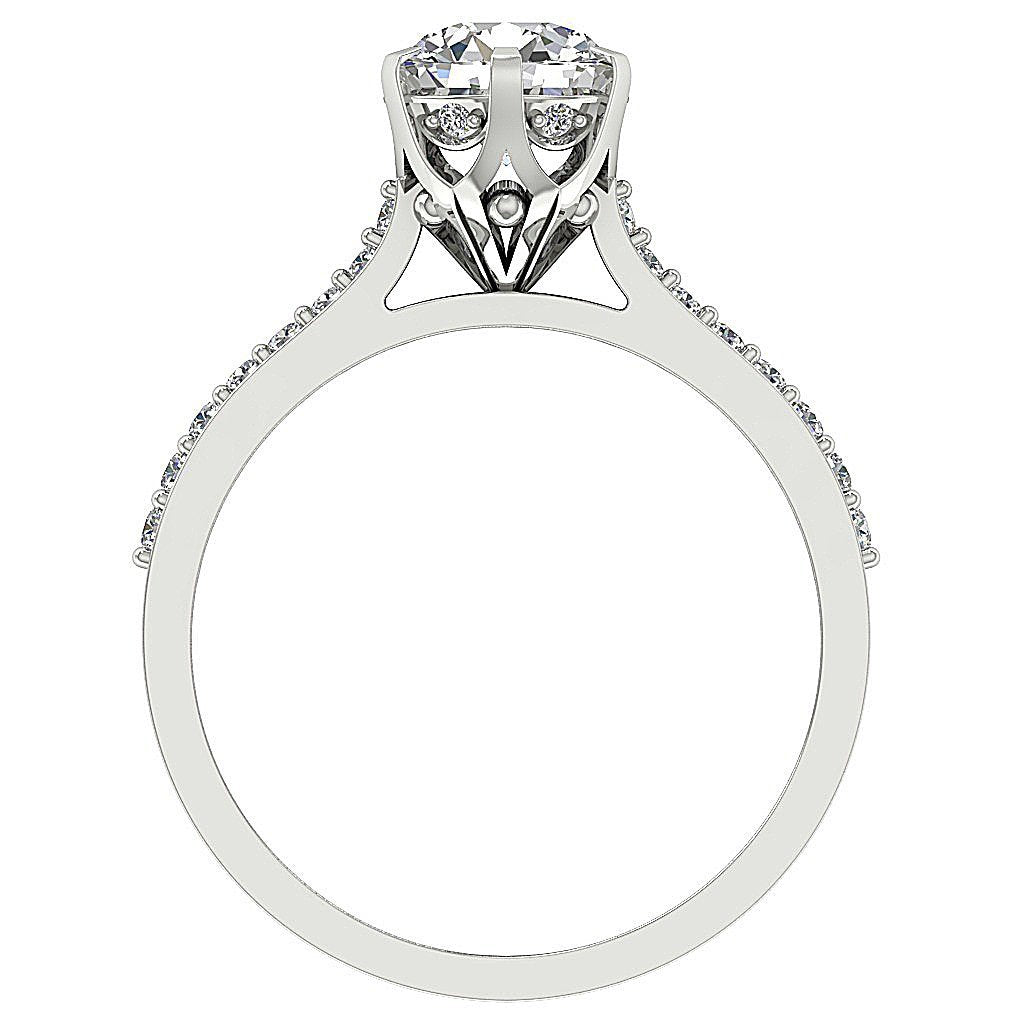 Round Diamond Solitaire Anniversary Ring 14k Two Tone Gold I1 G 1.35 Ct Prong Set 8.60 MM