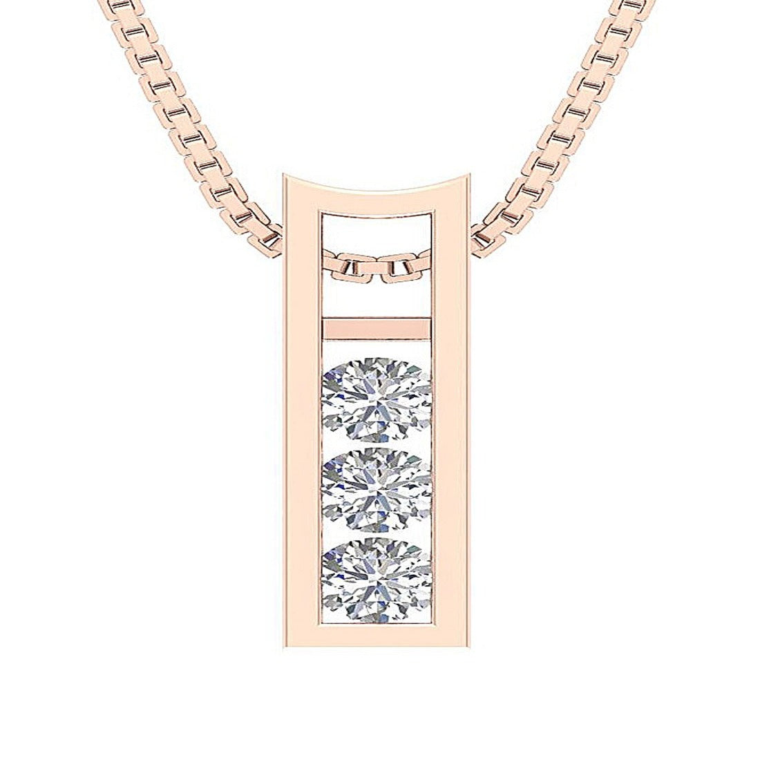 SI1/I1 G 0.50 Carat Round Diamond 14k/18k Solid Gold Designer Fashion Pendant