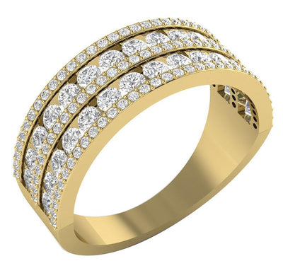 Designer Engagement Round Diamond Ring SI1 G 2.15 Ct Natural Diamond 7.50 MM