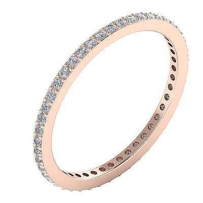 GenuineDiamondEternityRing14kRoseGold