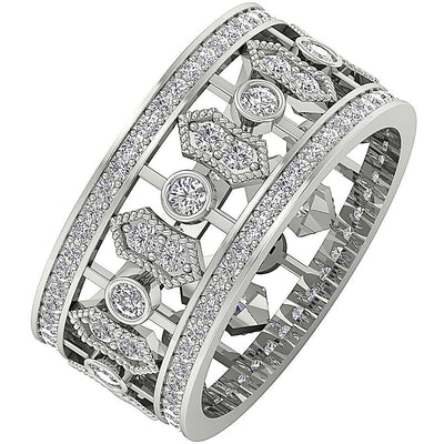 Eternity Wedding Ring 14k Rose Gold Genuine Diamond I1 G 1.75 Ct Prong Bezel Set 10.20 MM