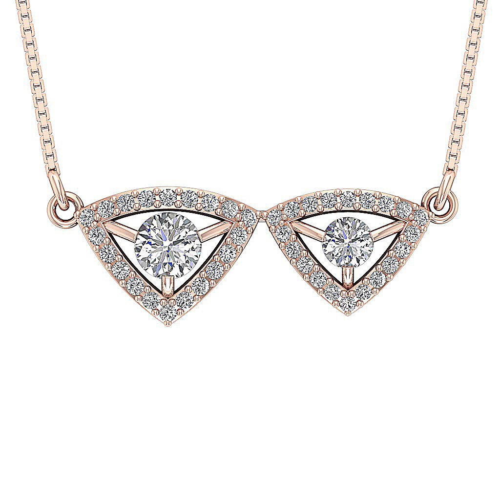 Round Diamond 14k/18k Solid Gold Vintage Fashion Pendants SI1/I1 G 1.30 Carat
