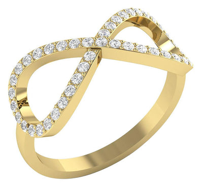 Fashion Anniversary Ring I1 G 0.50 Carat Natural Round Diamond Prong Set 9.10MM