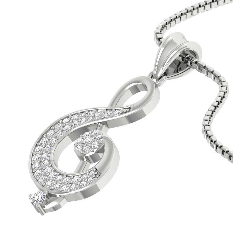 SI1/I1 G 0.30 Carat Genuine Diamond 14k/18k Solid Gold Designer Fashion Pendant
