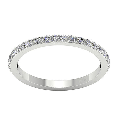 14K Solid Gold Designer Wedding Ring Natural Diamond I1 G 0.55 Ct Prong Set