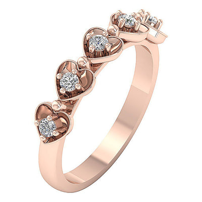 Genuine Round Diamond Designer Wedding Ring Natural Diamond Prong Set SI1 G 0.30 Ct 14K White Yellow Rose Gold 4.80MM