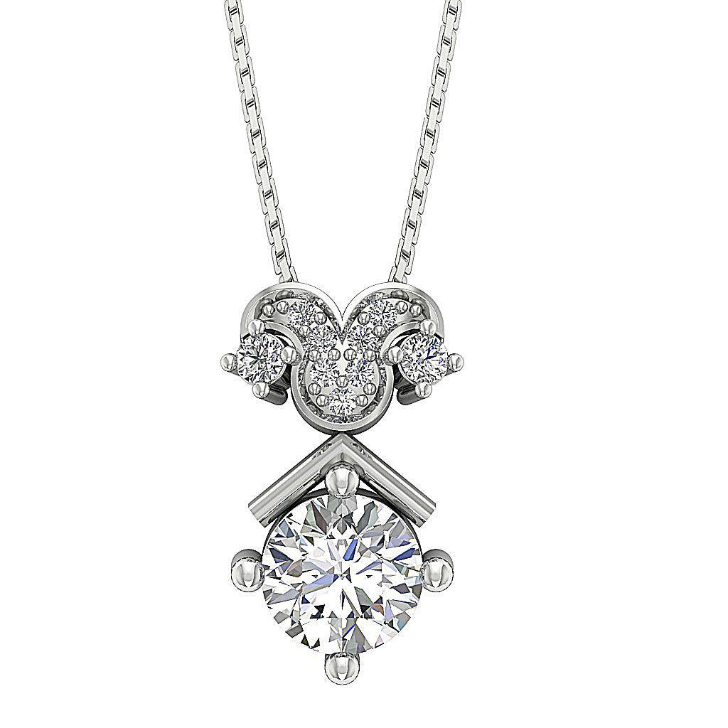 14k/18k Solid Gold Designer Fashion Pendants SI1/I1 G 0.70 Carat Genuine Diamonds