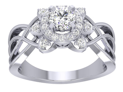 14K Gold Designer Solitaire Engagement Ring For Women SI1 G 0.90 Carat Natural Diamond