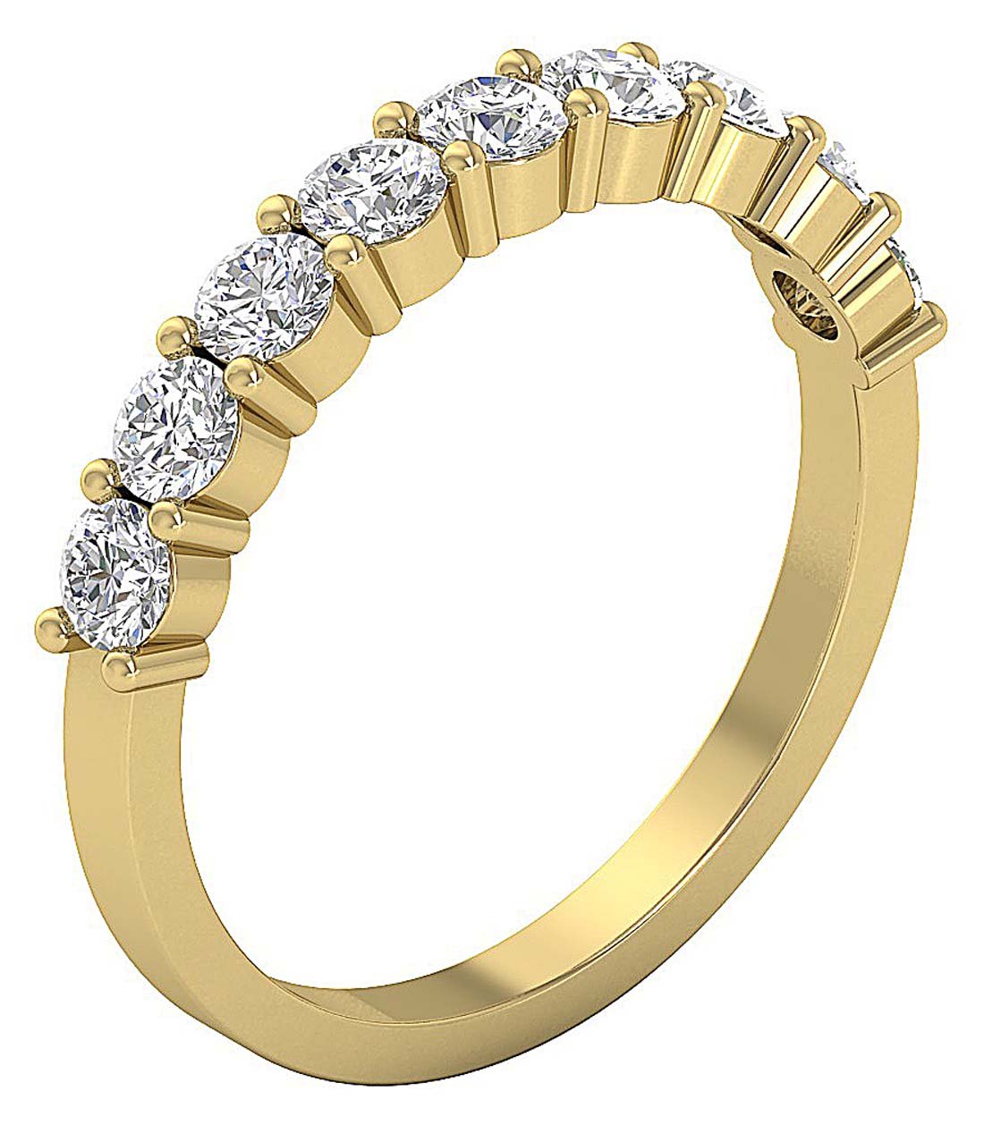 SI1 G 1.10 Ct Natural Diamond Prong Set 14K White Yellow Rose Gold Anniversary Ring 3.10MM