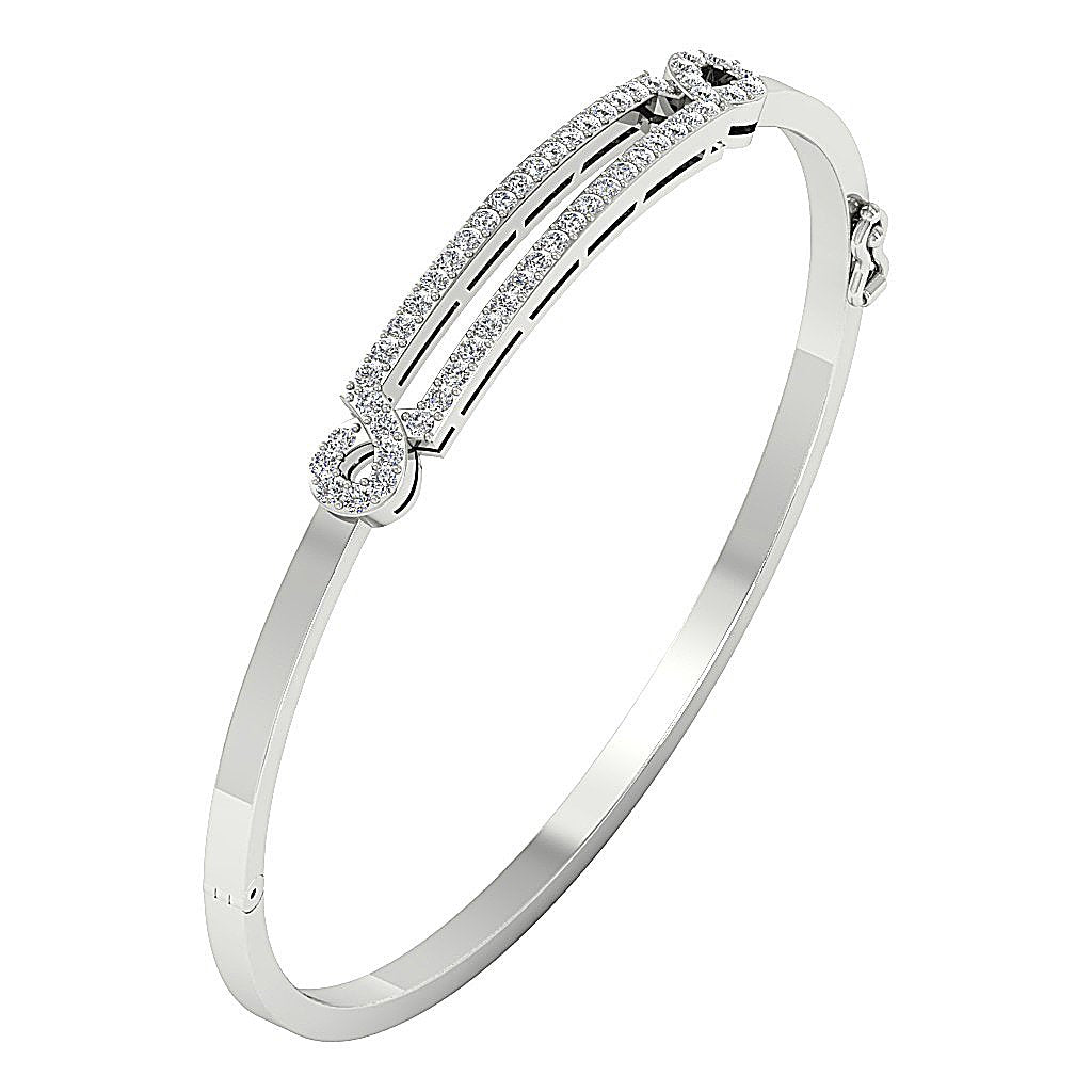 VVS1/VS1/SI1/I1 0.80Ct Diamond Bangles Natural Diamonds 14k/18k White Yellow Rose Gold