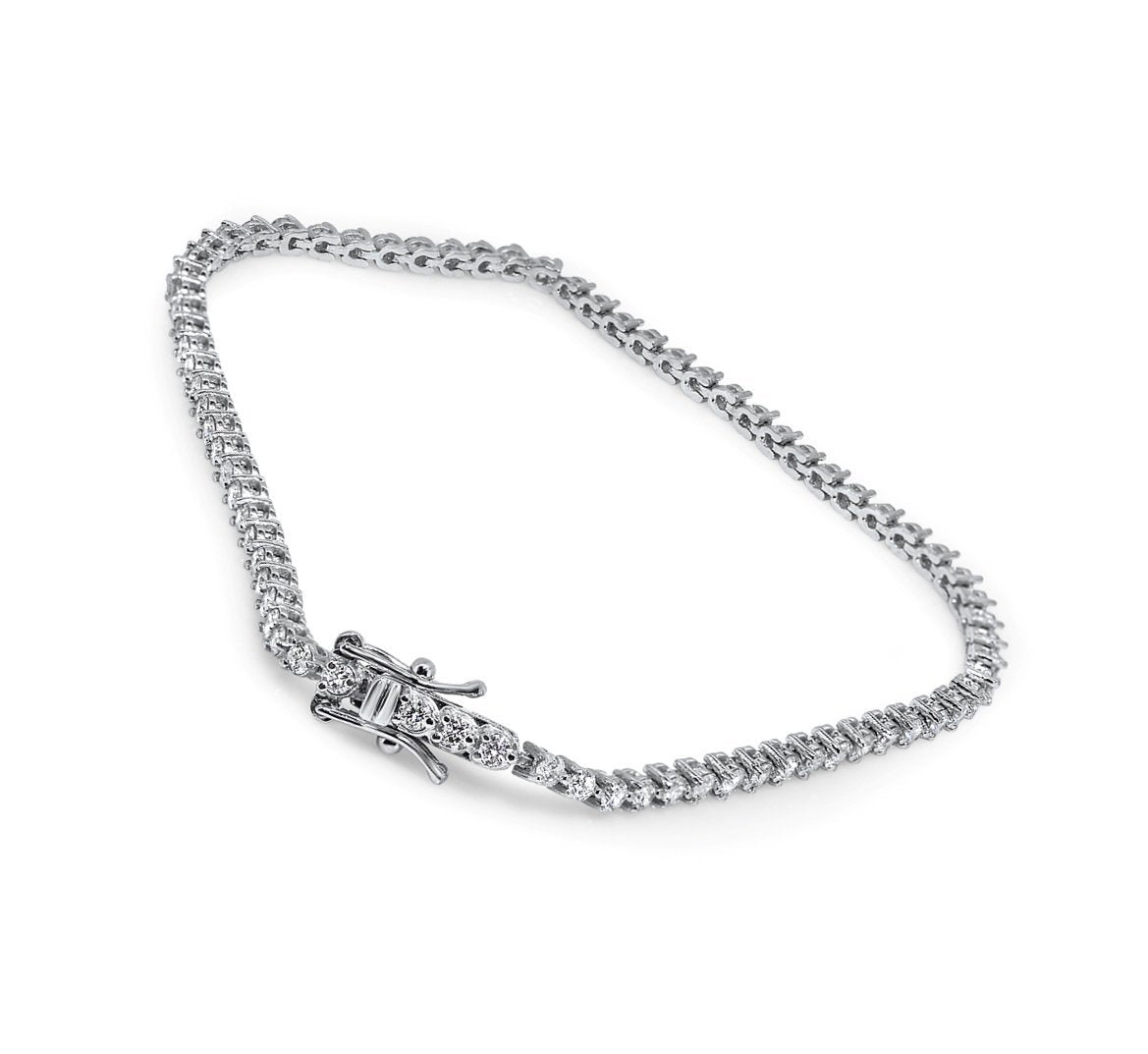 Tennis Bracelet Natural Diamonds SI1/I1 G 14k White Yellow Rose Gold 3.50Ct Prong Set 7.00Inch