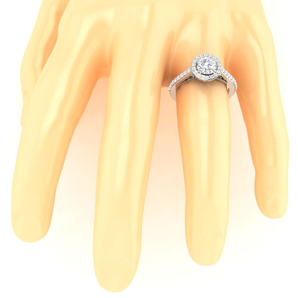 I1 G 1.60 Ct Genuine Diamond 14k Solid Gold Solitaire Designer Engagement Ring