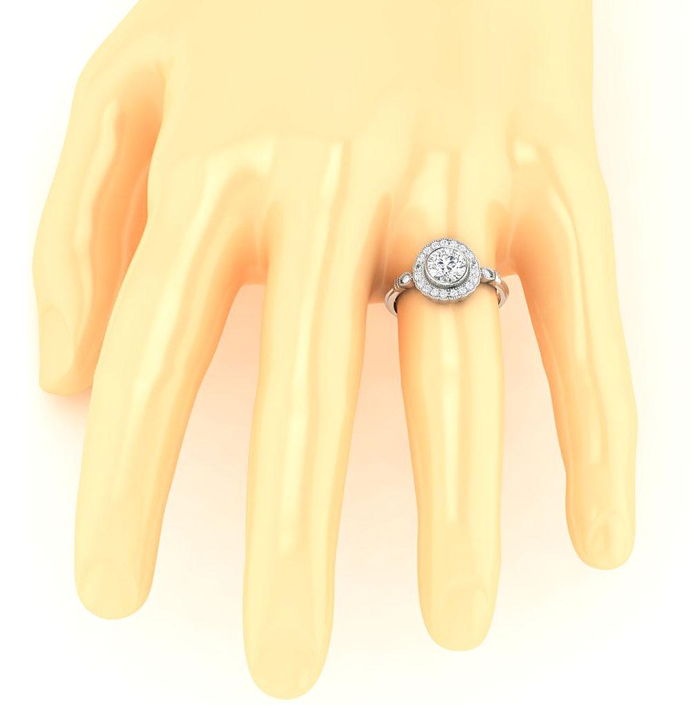 I1 G 1.35 Ct Natural Diamond 14k Solid Gold Solitaire Designer Wedding Ring