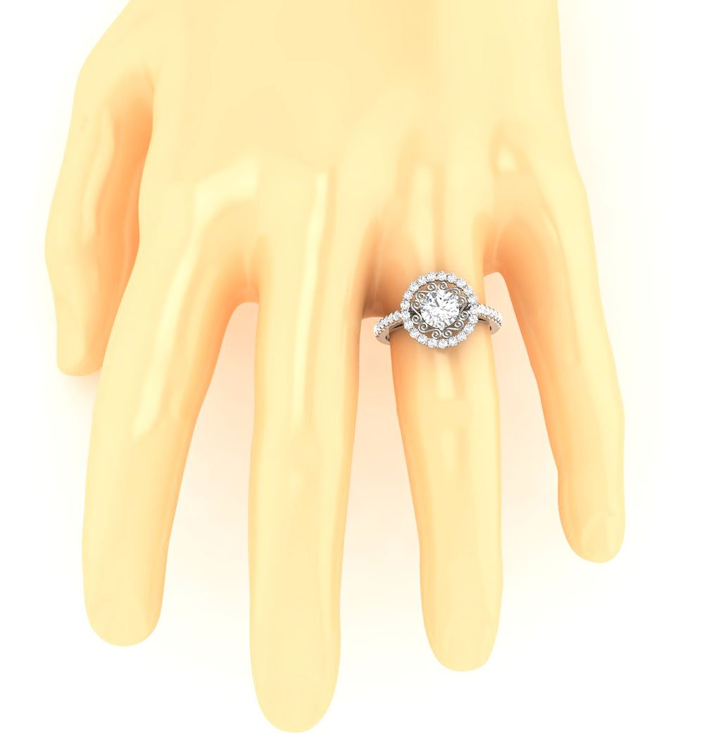 Designer Solitaire Engagement Ring Natural Diamond I1 G 1.75 Ct 14k White Yellow Rose Gold Prong Set