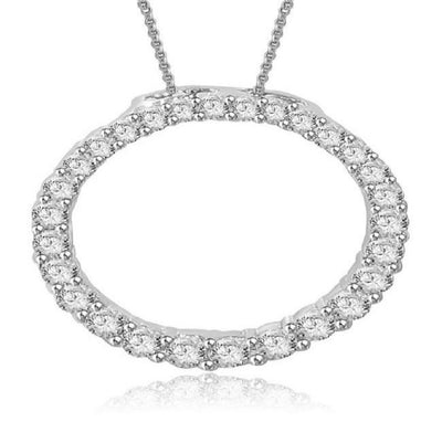Circle Of Love Wedding Pendants Genuine Diamond VS1/SI1/I1 0.80 Ct 14k/18k Solid Gold Prong Set