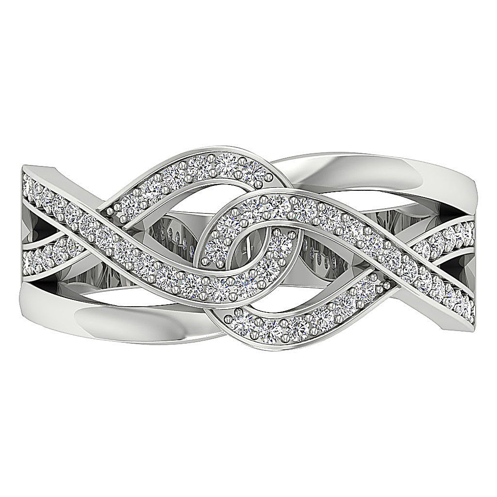 14K Rose Gold Designer Wedding Ring Genuine Diamond I1 G 0.40 Ct Prong Set 9.50 MM