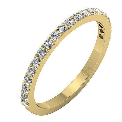 Anniversary Ring I1 G 0.55 Ct Natural Diamond 14K Solid Gold Prong Set