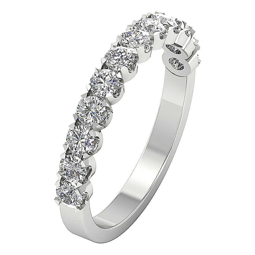 SI1 G 1.05 Ct Designer Engagement Ring Natural Diamond 14K Solid Gold Prong Set 3.30 MM