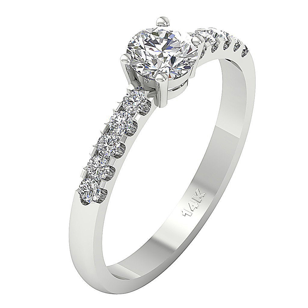 The Camilo Natural Diamond 14k Rose Gold Solitaire Engagement Ring